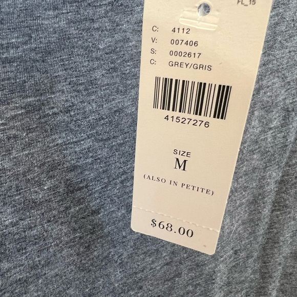 NWT new Anthropologie velvet graham & spencer sleeveless mock neck top gray med - Picture 4 of 14